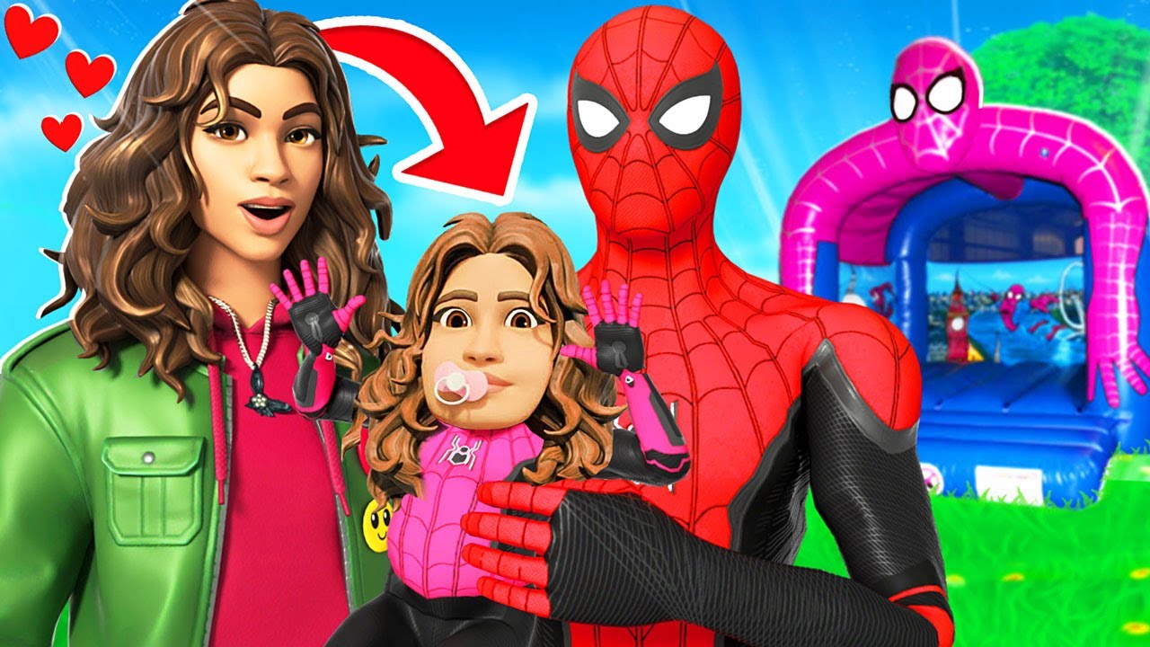 Le BÉBÉ FILLE de SPIDERMAN et sa COPINE ! Fortnite Saison 3
