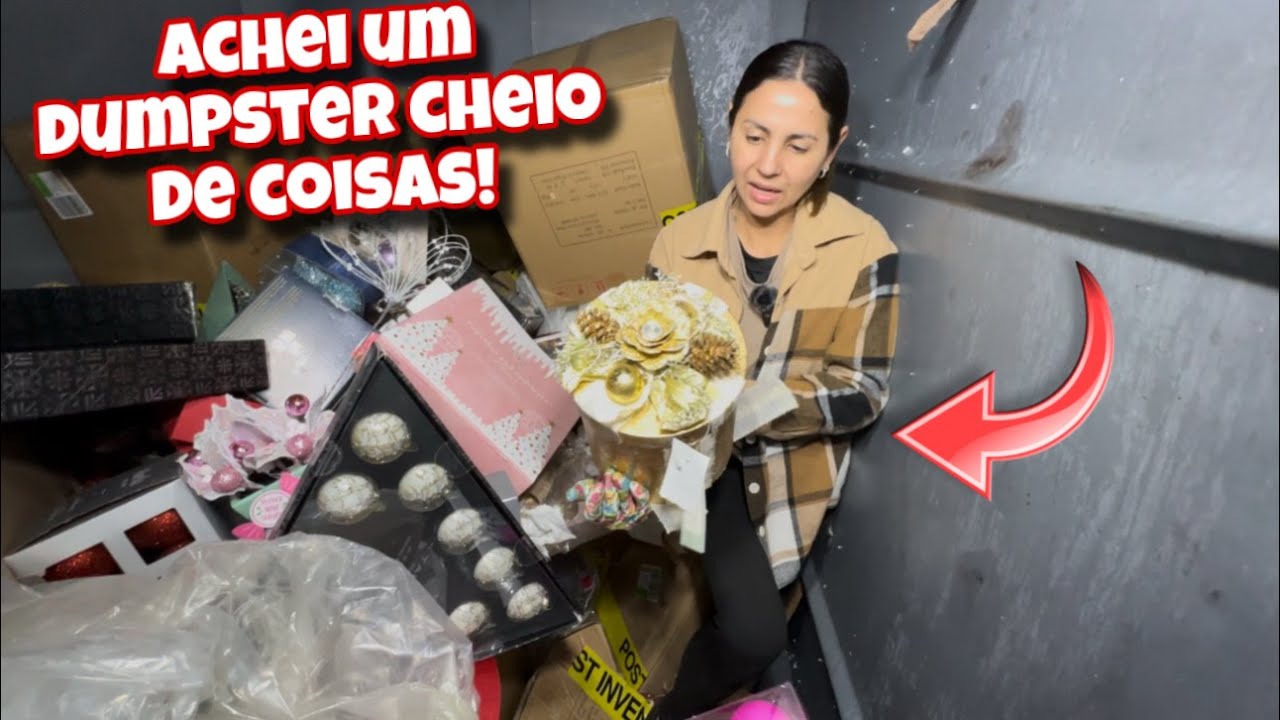 Lixo das lojas! Achei um dumpster cheio de coisas novas!