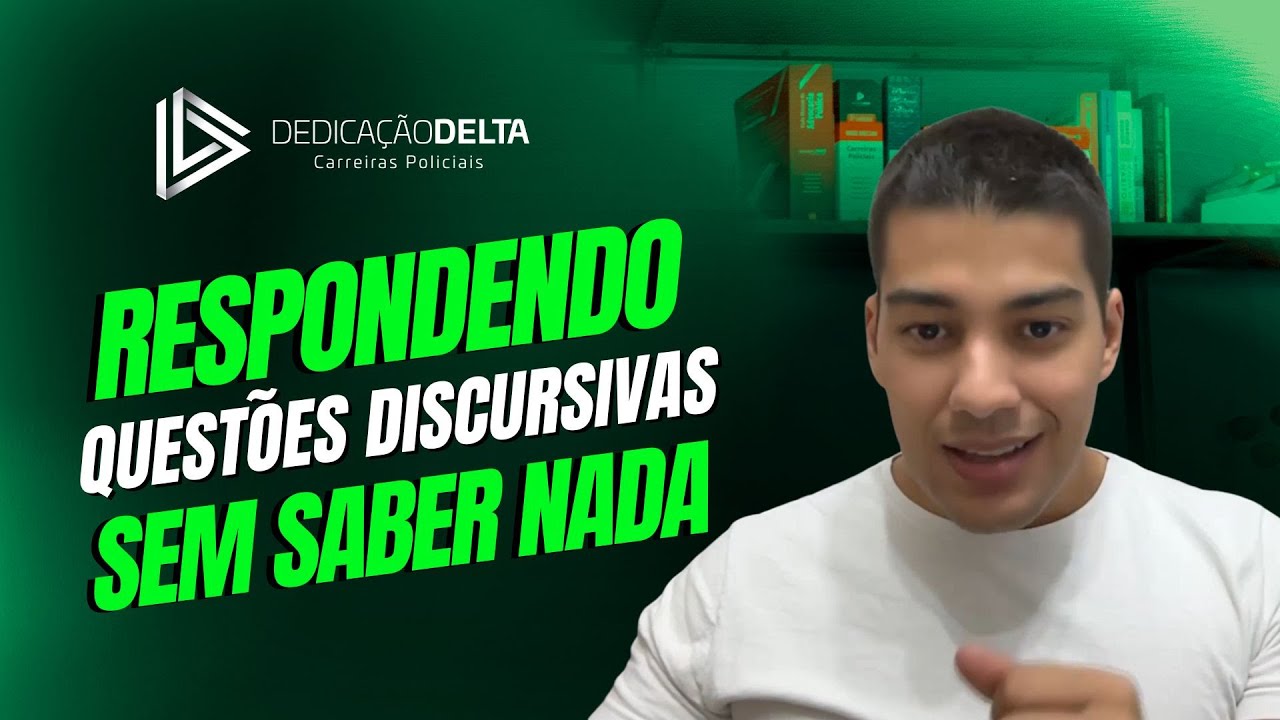 Como responder quest&otilde;es discursivas sem saber nada
