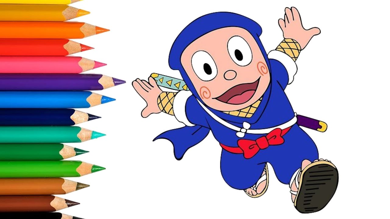 Ninja Hattori Colouring 🥷🎨 | Easy Cartoon Colouring for Kids & Beginners