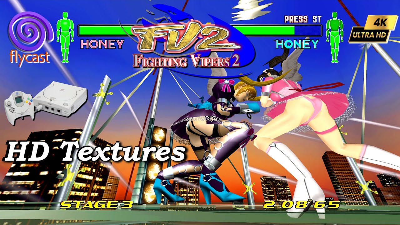 Fighting Vipers 2 ~HD Textures | Flycast CI Builds 15617c1 | 4K 60FPS Dreamcast PC