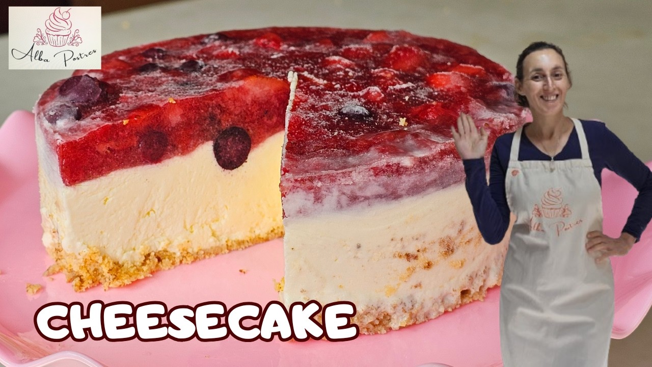 CHEESECAKE DE FRUTOS ROJOS, sin usar el horno! DELICIOSO!