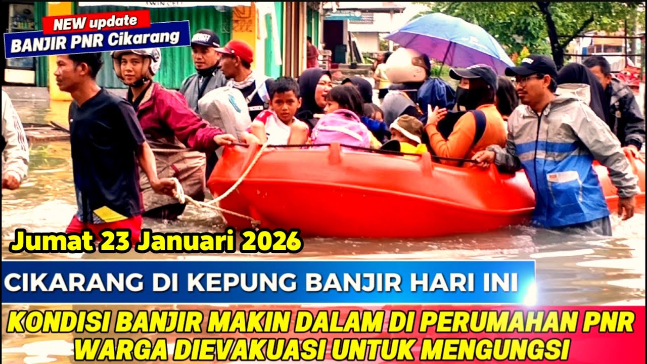 CIKARANG DI KEPUNG BANJIR‼️ DRAMATIS PROSES EVAKUASI WARGA PNR UNTUK MENGUNGSI #banjir 