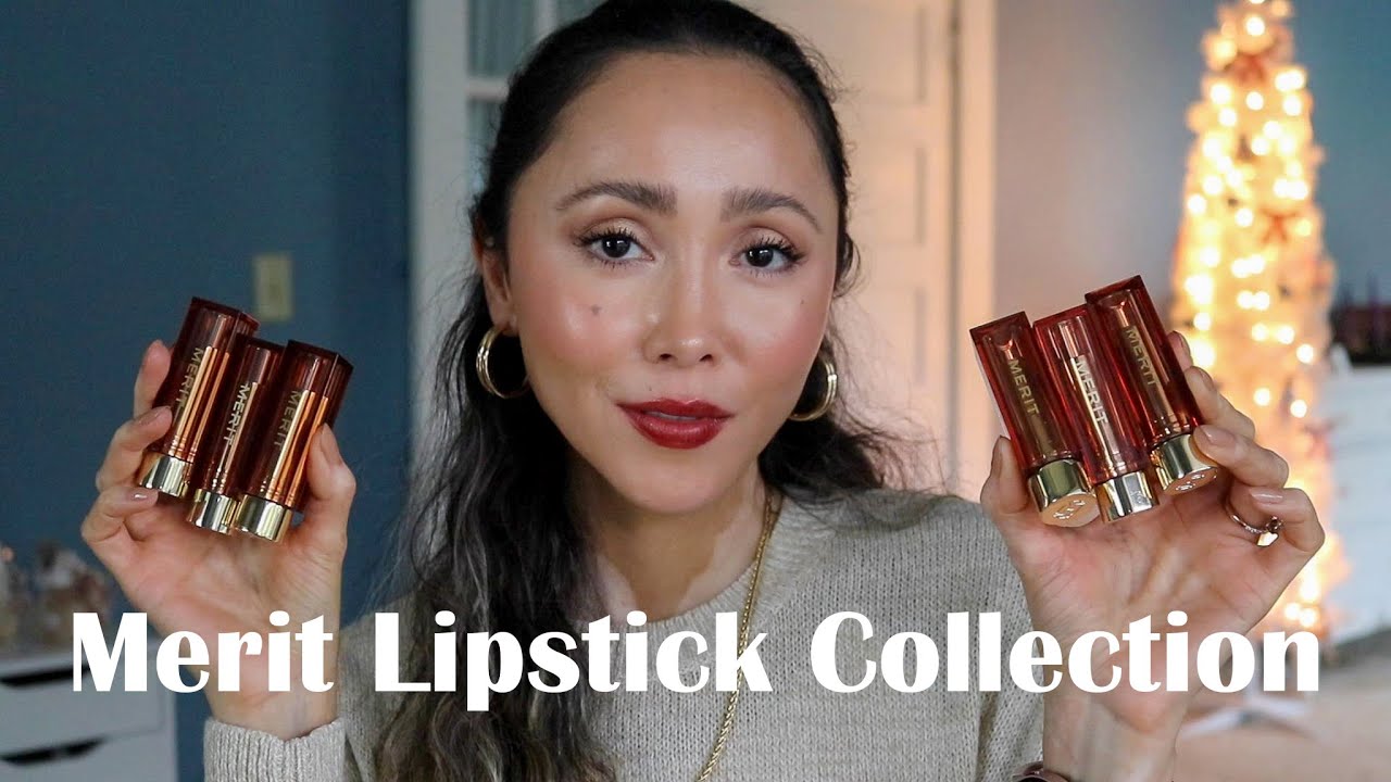 Merit Signature Lipstick Collection with Lip Swatches! 8 Shades! 💄