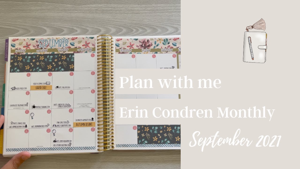 September 2021 PLAN WITH ME! | Erin Condren Monthly Setup!