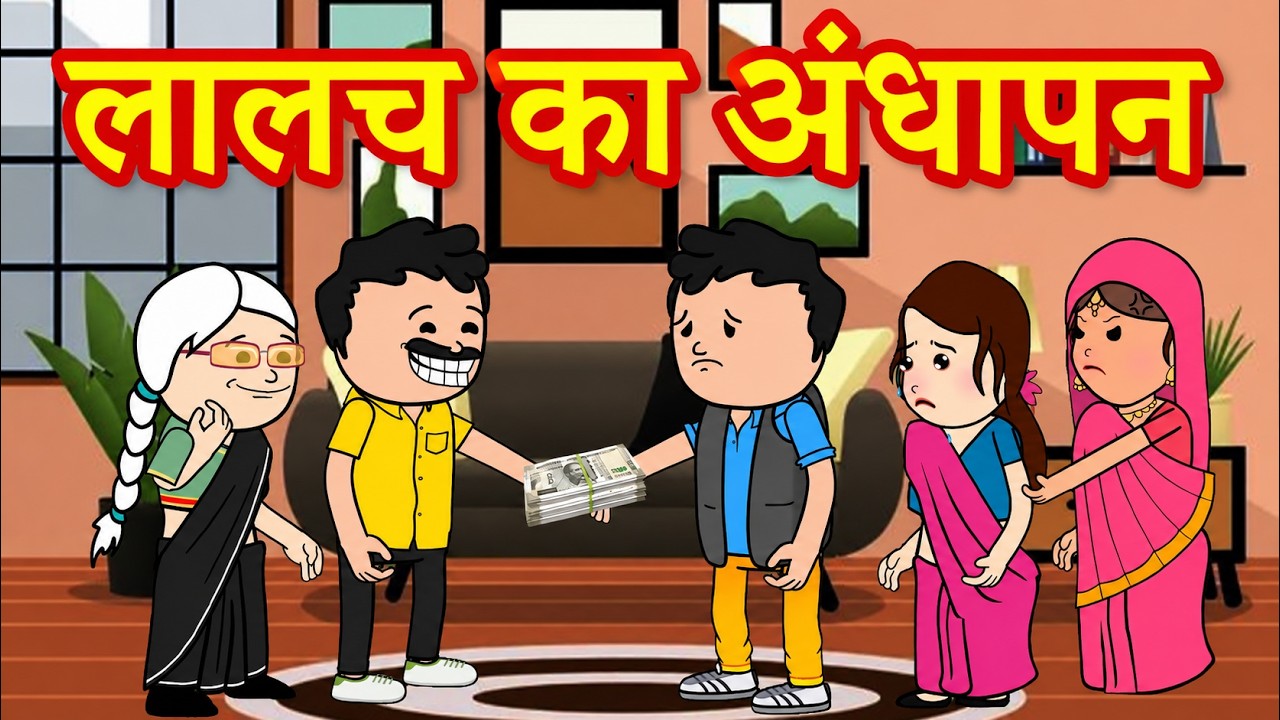 लालच का अंधापन  | 😡(ghar ghar ki kahani cartoon me) moral story