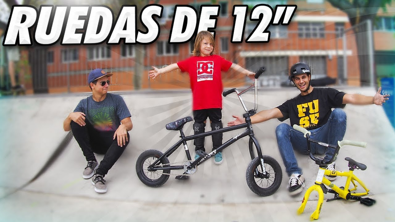 ME PONGO RUEDAS DE 12 PULGADAS EN MI BMX - Me la pego!