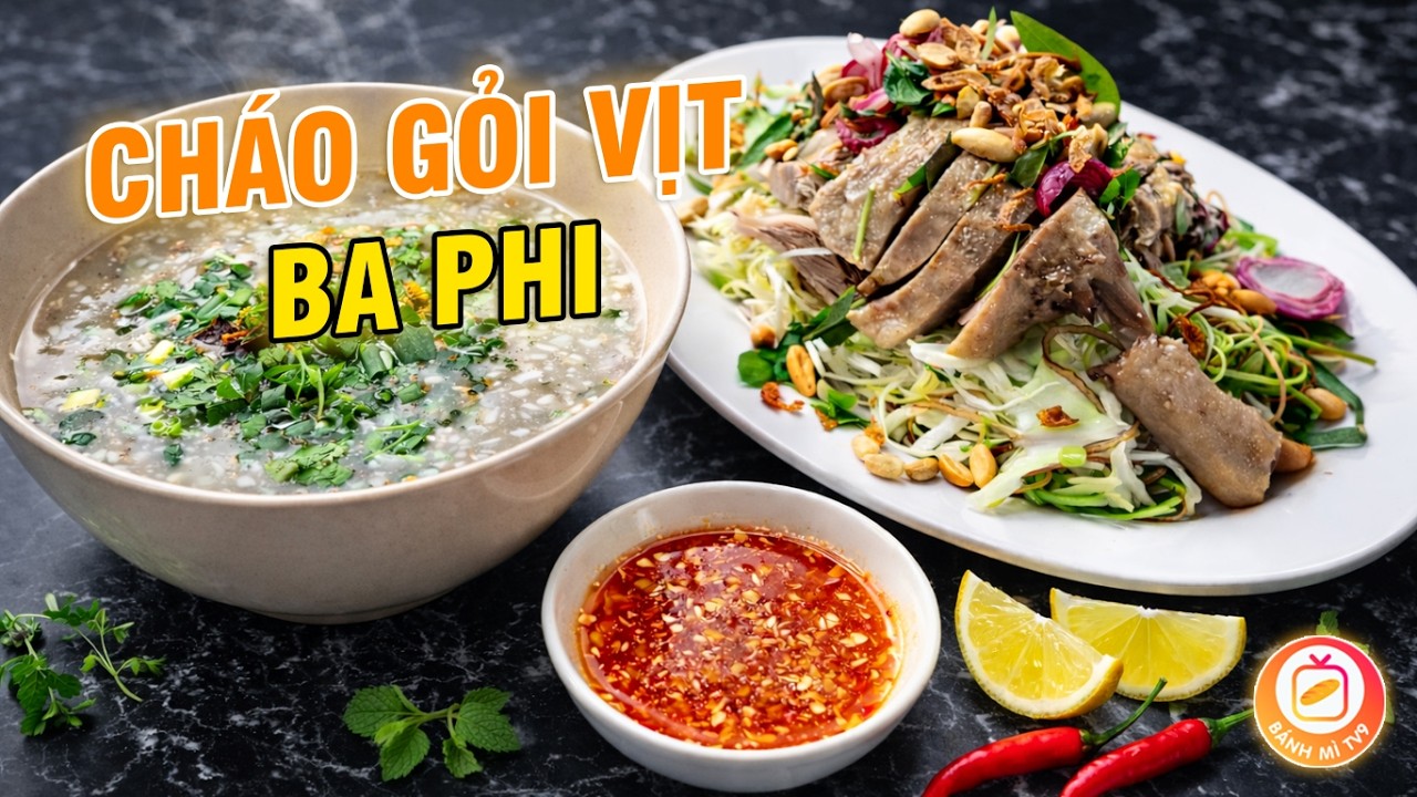 CAM RANH BA PHI DUCK PORRIDGE – TENDER AND FRAGRANT DUCK, DELICIOUS MIXED SALAD WITH GINGER AND P...