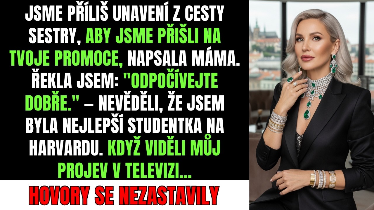 Rodiče zmešeli promoce na Harvardu - nechala jsem svět vidět. Pak hovory