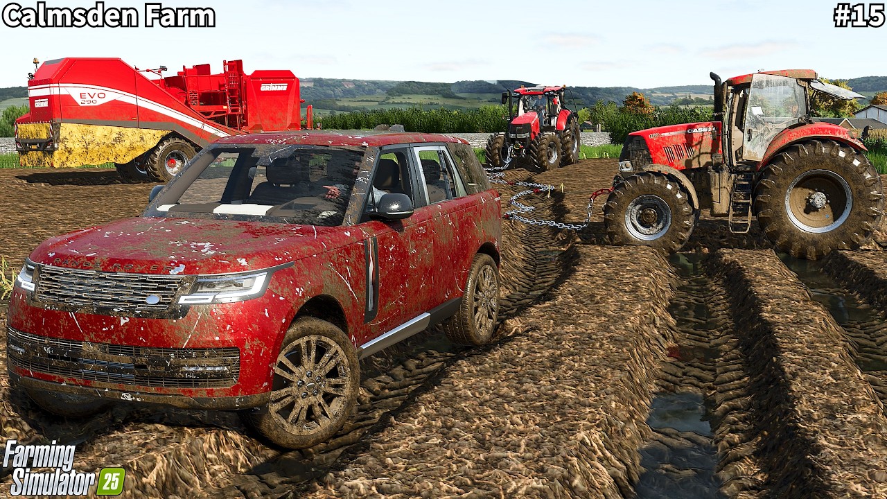 From Manure to Potato Harvest! Case IH Tractors Struggling in Deep Mud│Calmsden│FS 25│Timelapse#15