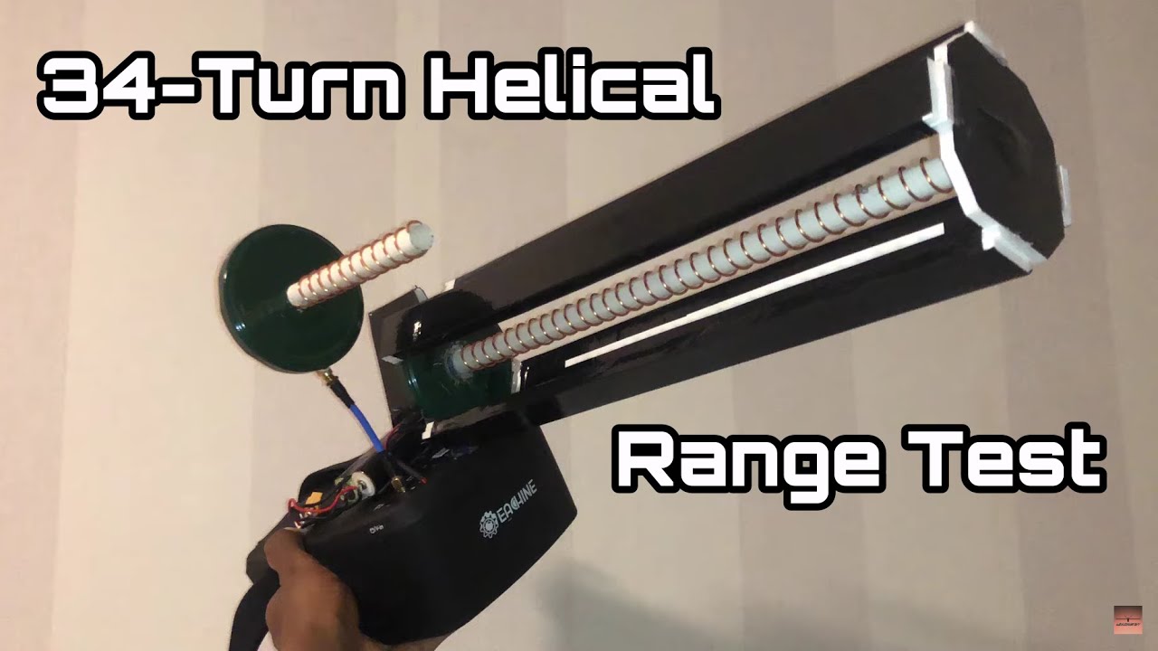 Homemade 34-Turn Helical Antenna for Long Range FPV Review & Range Test - Helical vs Patch
