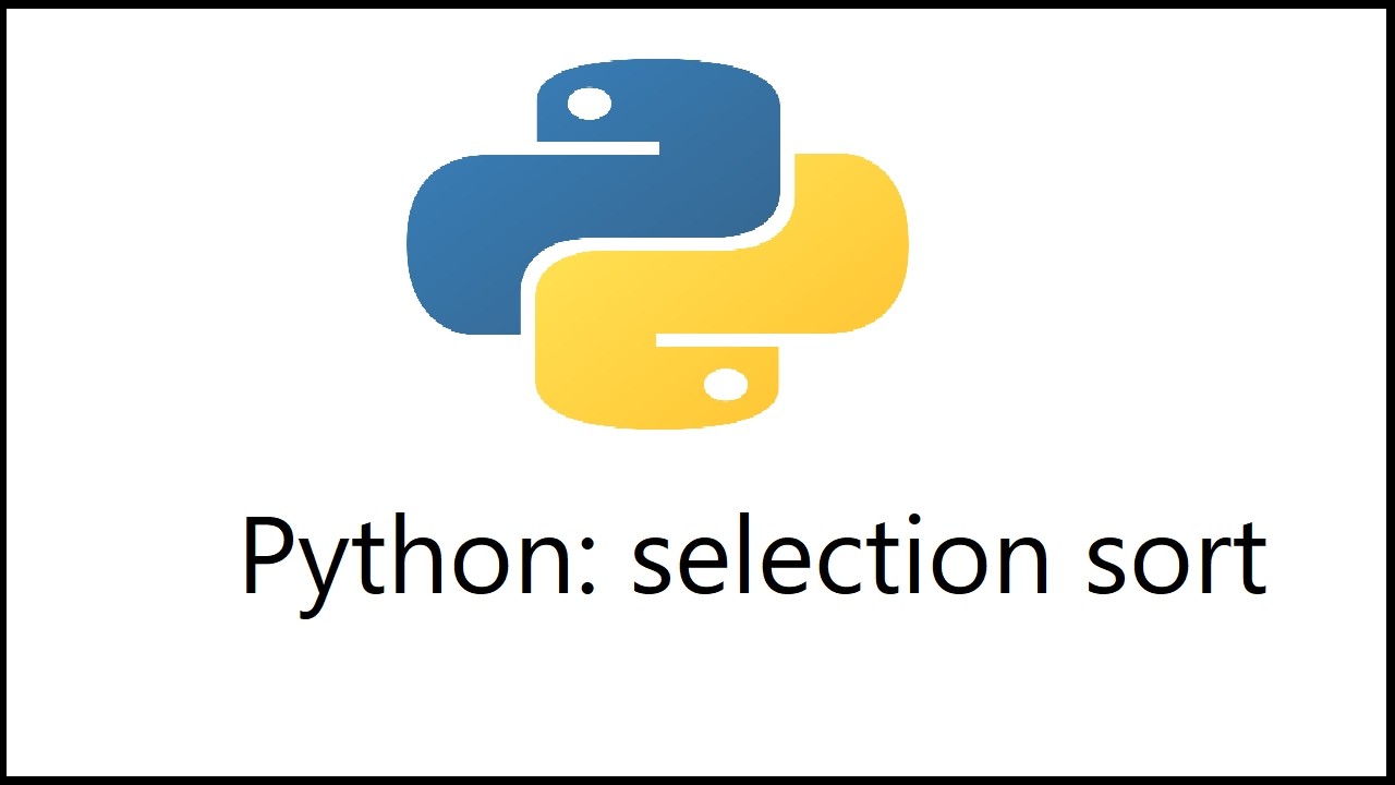 Python: selection sort