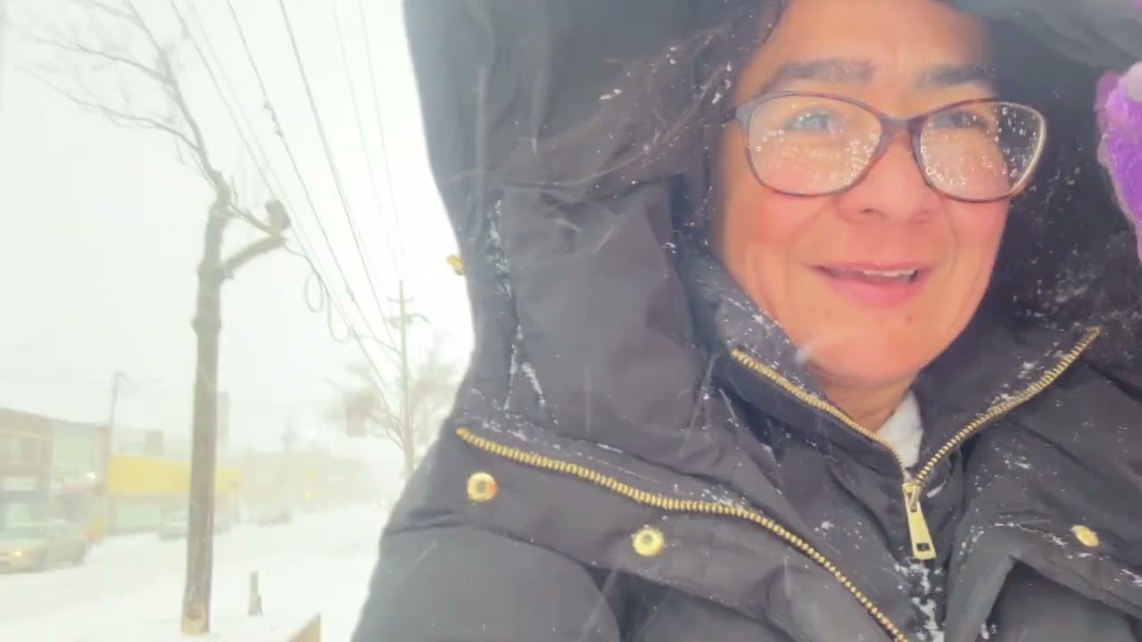 CAMINANDO EN TORMENTA DE NIEVE EN TORONTO