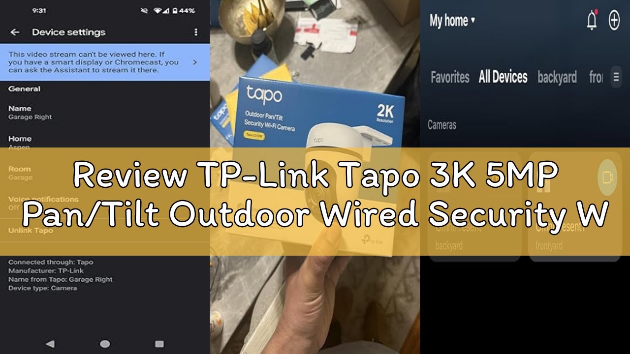Review TP-Link Tapo 3K 5MP Pan/Tilt Outdoor Wired Security Wi-Fi Camera, 360° Visual Coverage, Starl