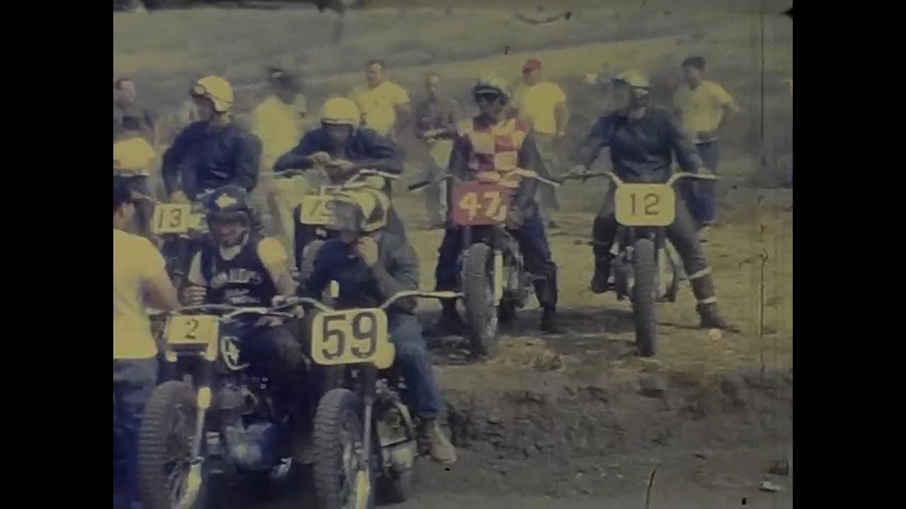 Early 1960s Motocross scramble - California Dirt track racing - Ed Wirth motorcycle #8