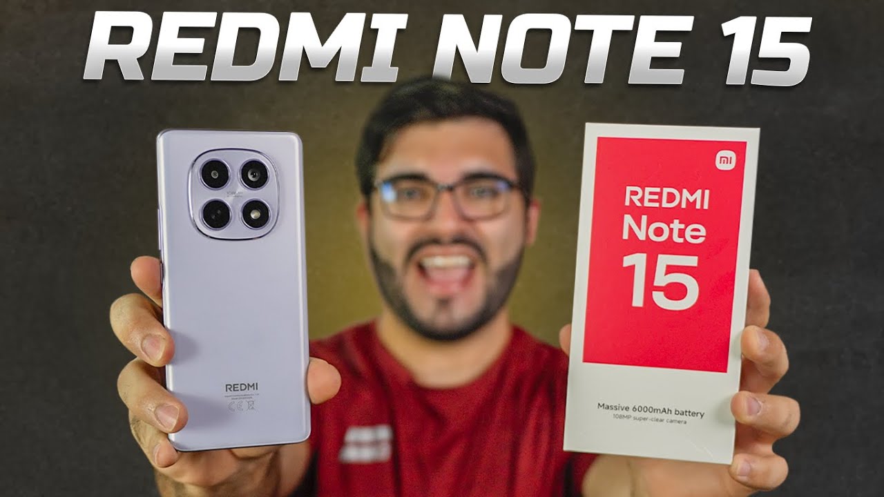 CHEGOU! Novo REDMI NOTE 15! BATERIA GIGANTE e Super custo benefício de 2026