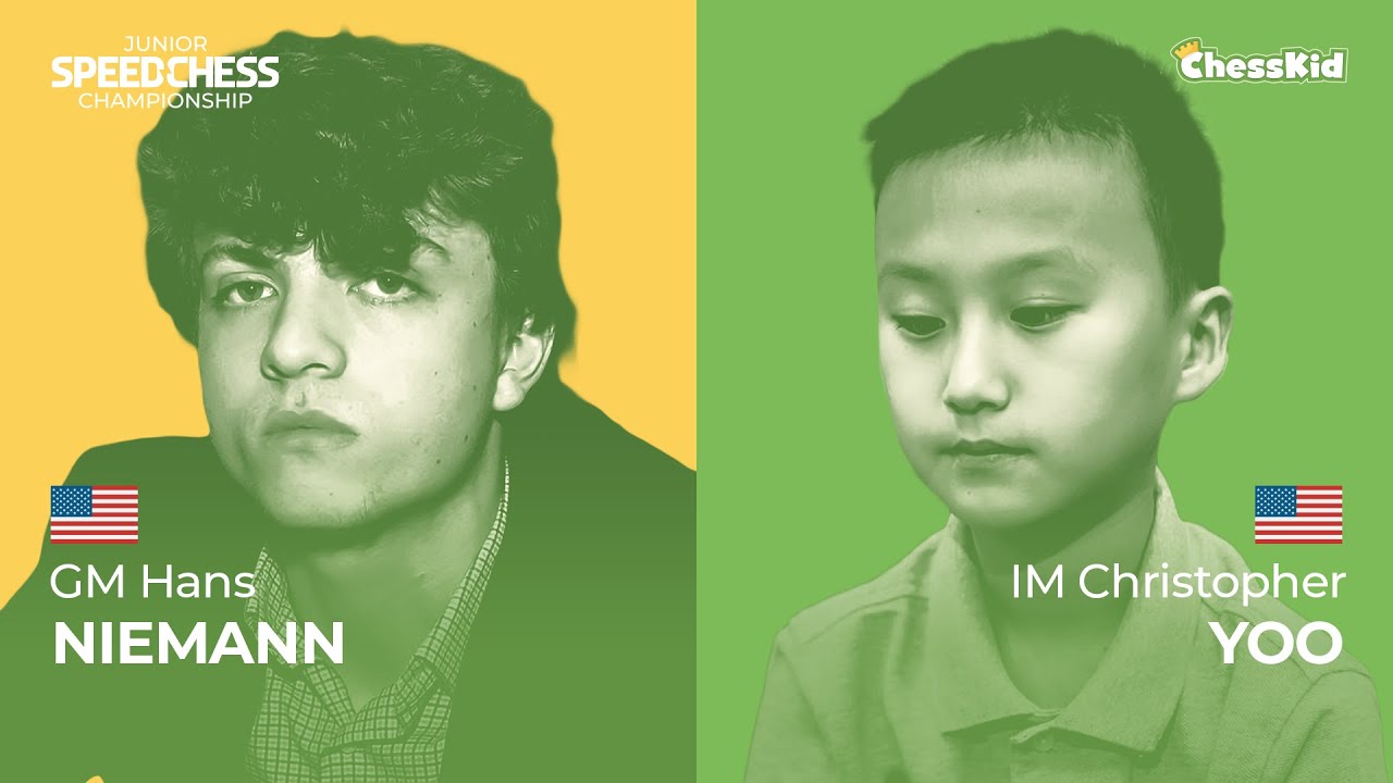 Hans Niemann vs Christopher Yoo  | Junior Speed Chess Championship