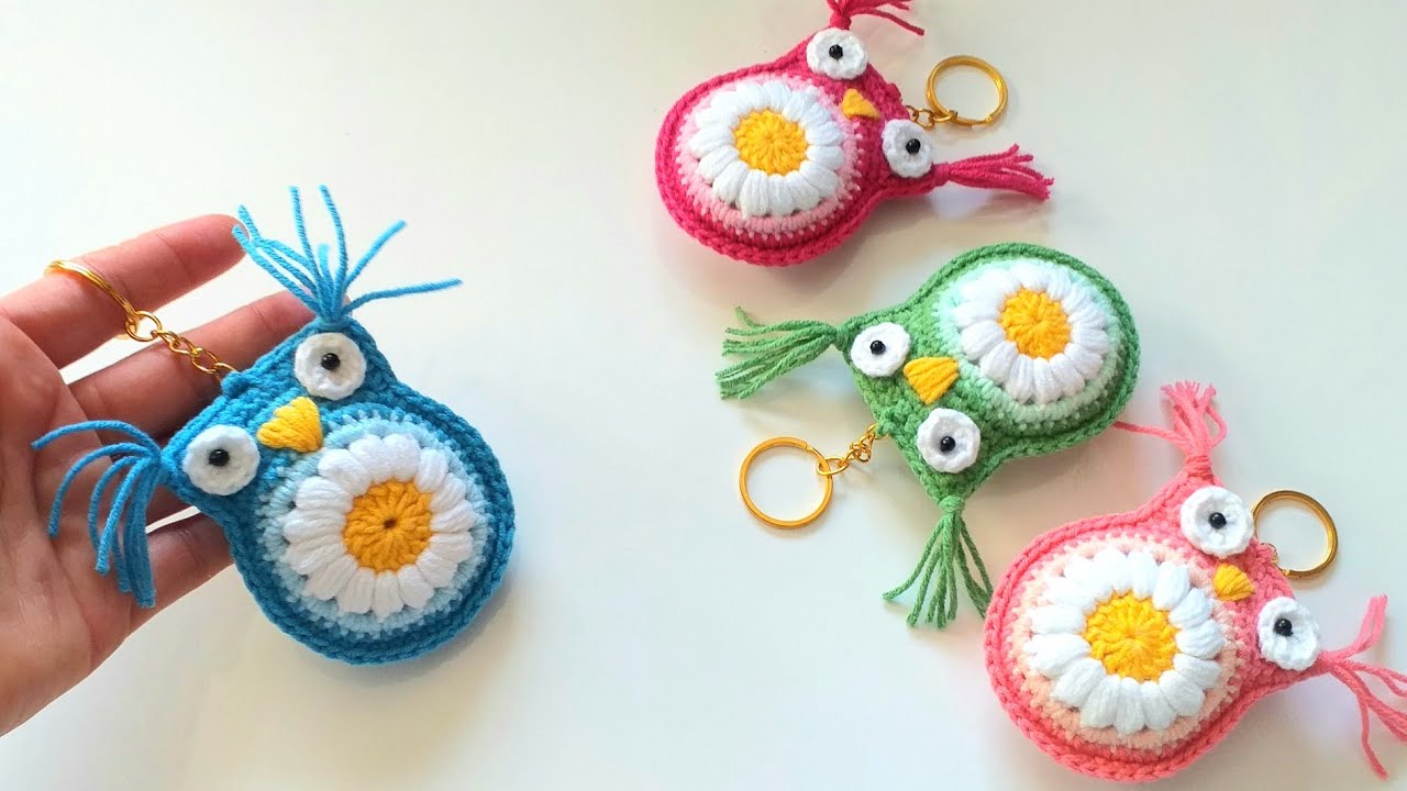 👉Subtitled ŞİRİN BAYKUŞ ANAHTARLIK YAPIMI/CROCHET CUTE OWL KEYCHAİN