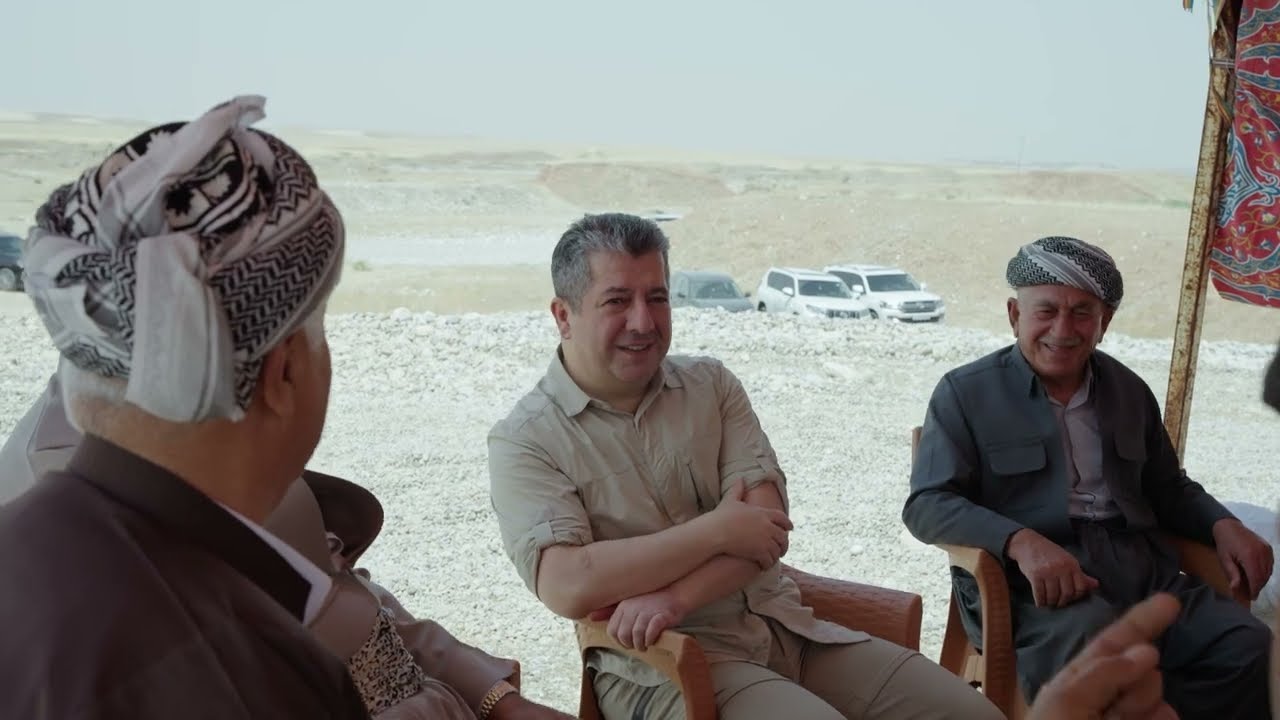 PM Masrour Barzani talks with farmers in Erbil