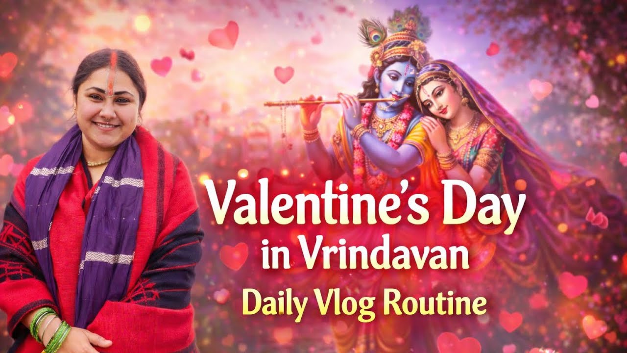 Valentine’s Day routine in Vrindavan #priyankapanditofficial6820 #vrindavan #krishna #laddugopal 
