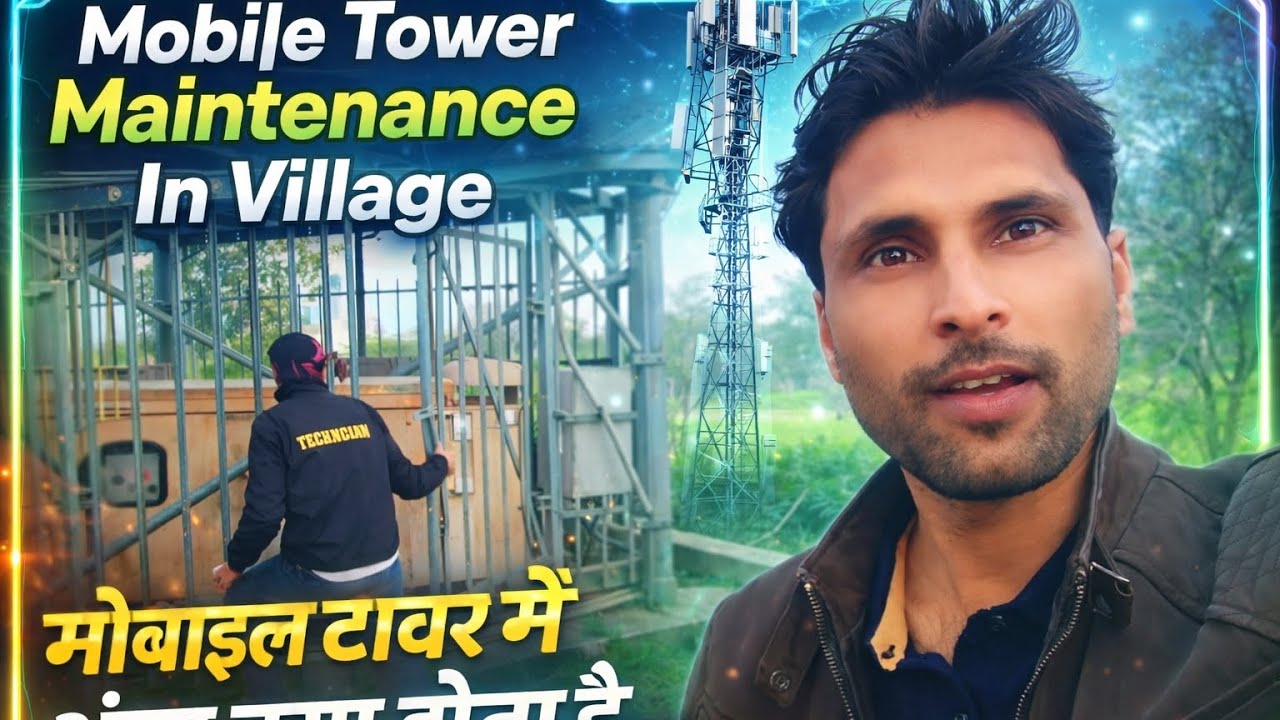 Mobile Tower Maintenance in My Village Vlog: #VillageVlog #RuralIndia #MobileTower