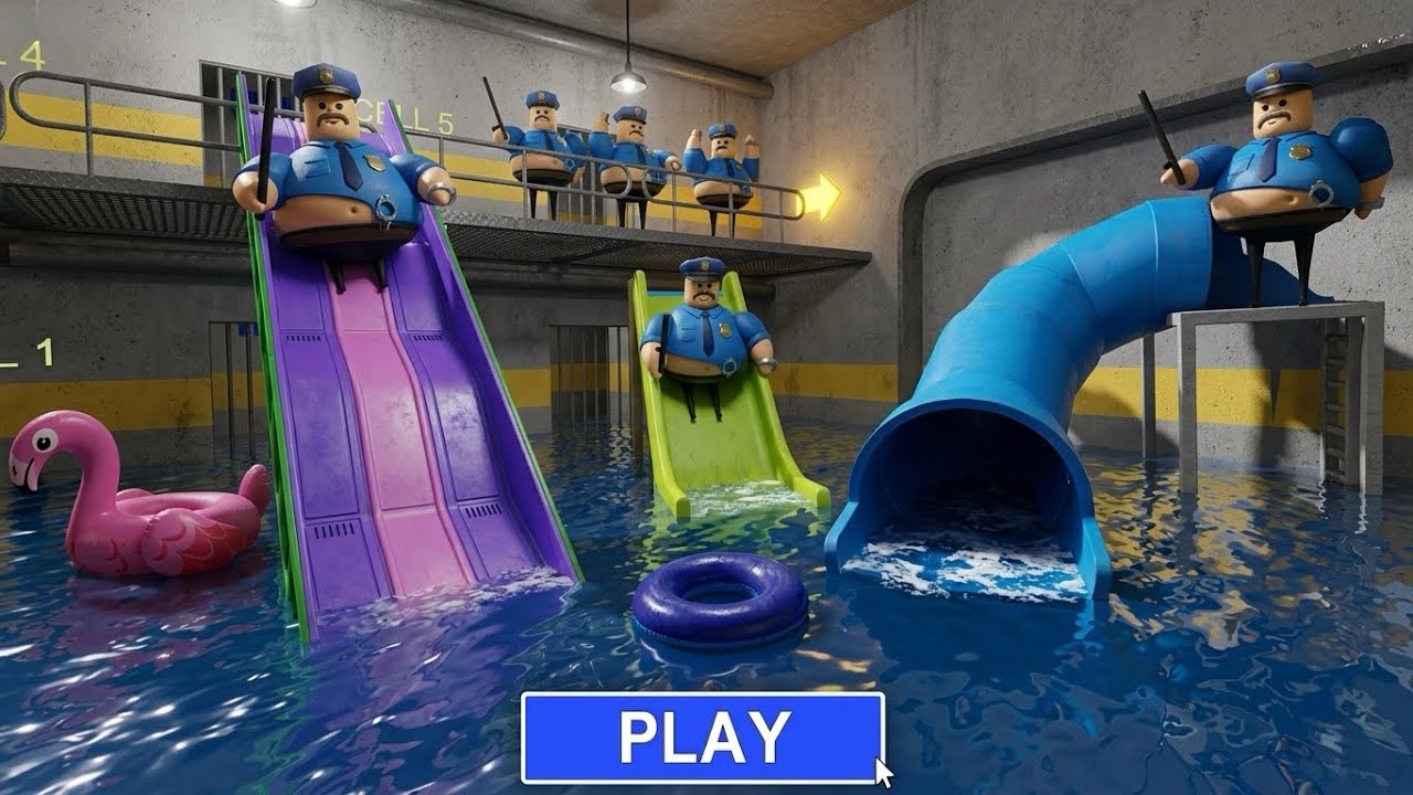 ESCAPING WATERPARK BARRY’S PRISON! 🌊 Roblox Obby | Full Walkthrough NO DEATH ! 🔥#roblox #obby 