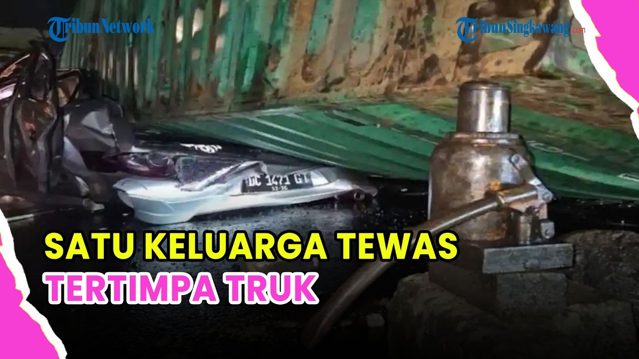 🔵 MOBIL DITIMPA TRUK KONTAINER TUA DI TRANS SULAWESI, 3 TEWAS SATU KELUARGA