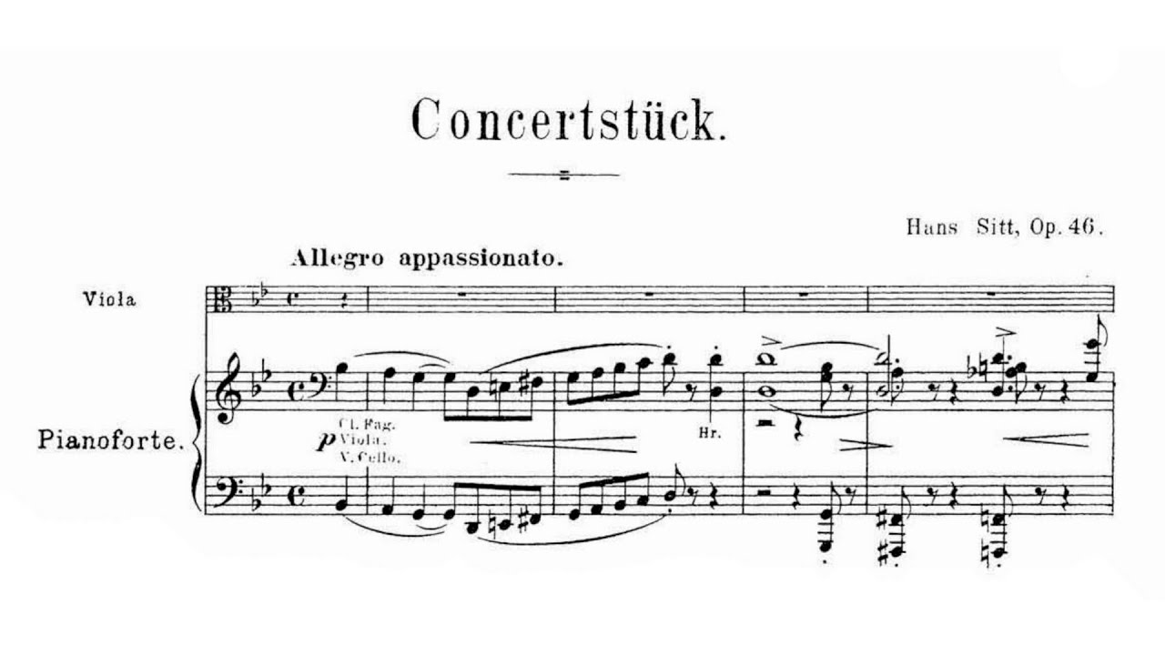 Hans Sitt &ndash; Konzertst&uuml;ck (Viola Concerto), in G minor
