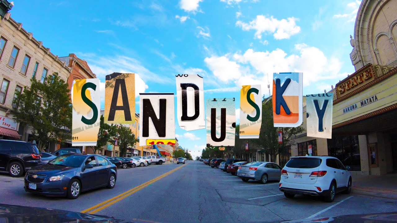 Sandusky 4k - Home of Cedar Point - Driving Downtown - Ohio, USA