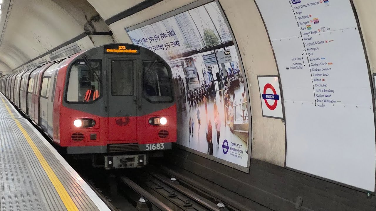 Rare Destination: Journey On The Northern Line 1995 Stock From Euston Towards London Bridge