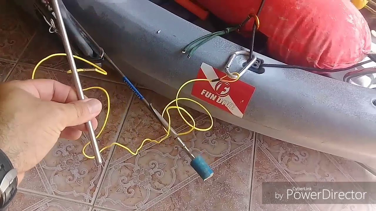 Ancoragem do material de pesca sub