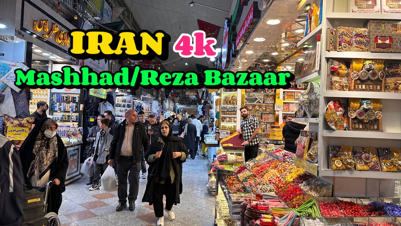 Walking in Mashhad souvenir market🇮🇷 بازار رضا مشهد