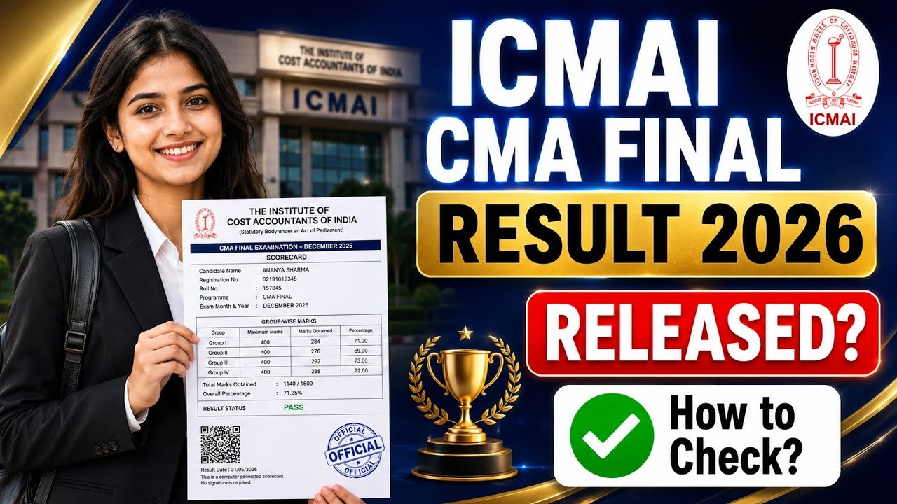 icmai cma final result 2026 | cma final june result 2026