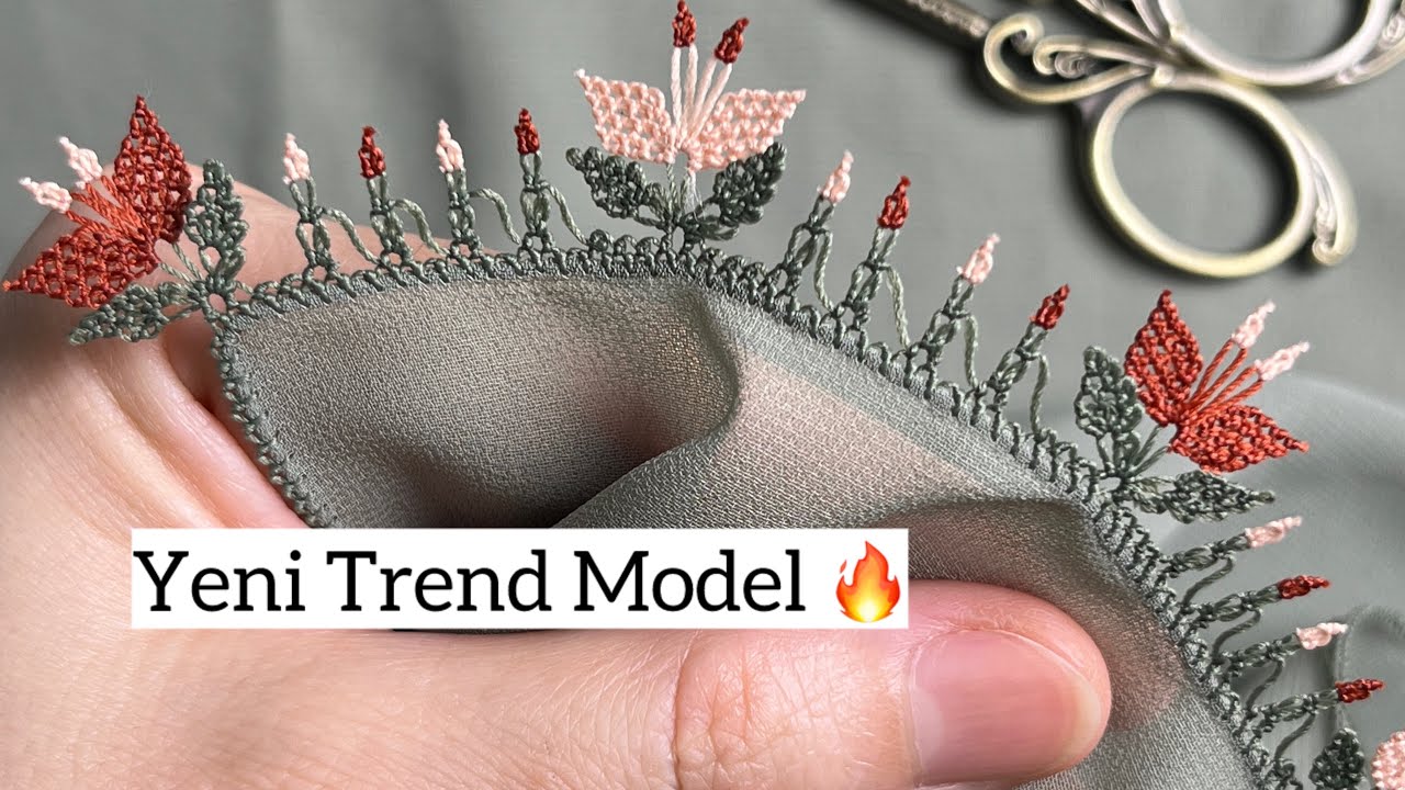 38/ Yeni model iğne oyası yapımı detaylı anlatım | New needle lace tutorial 