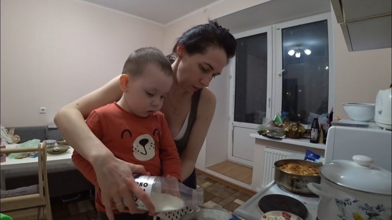 Готовим синнабоны с сыном)