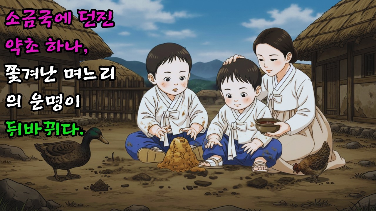 소금만 넣은 국물에 천재아이가 던진 약초 하나로 뒤바뀐 쫓겨난 며느리의 운명 | 조선 야담 설화