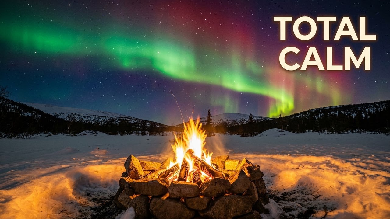 Northern Lights Fire Pit with Aurora for Relaxation and Sleep