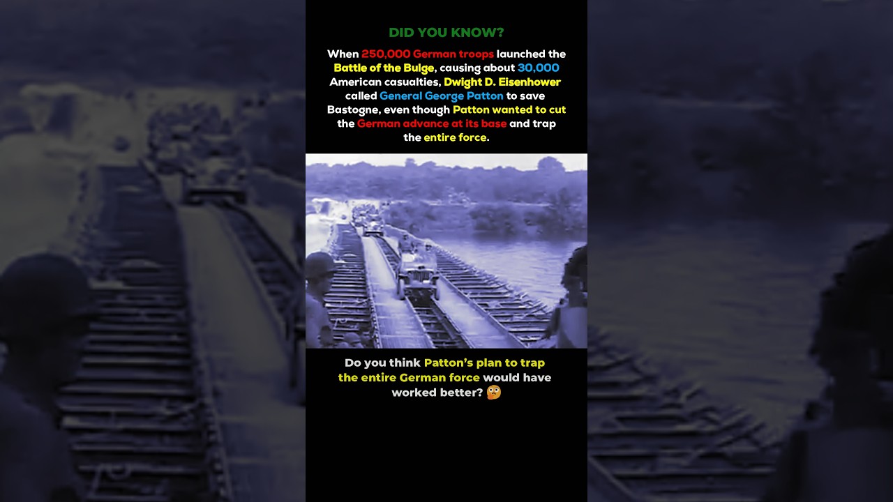 250,000 German Troops vs Patton&rsquo;s Bold Plan | WWII History #shorts