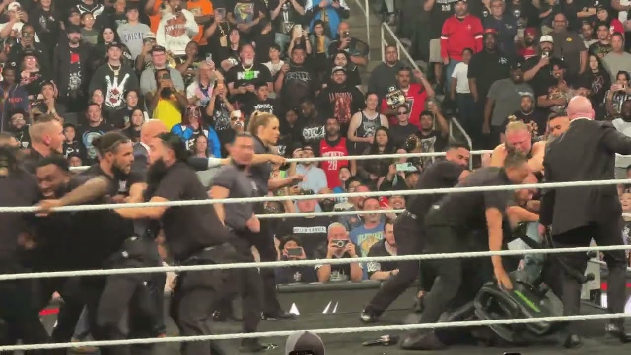Oba Femi & Brock Lesnar BRAWL - WWE Raw 4/6/26