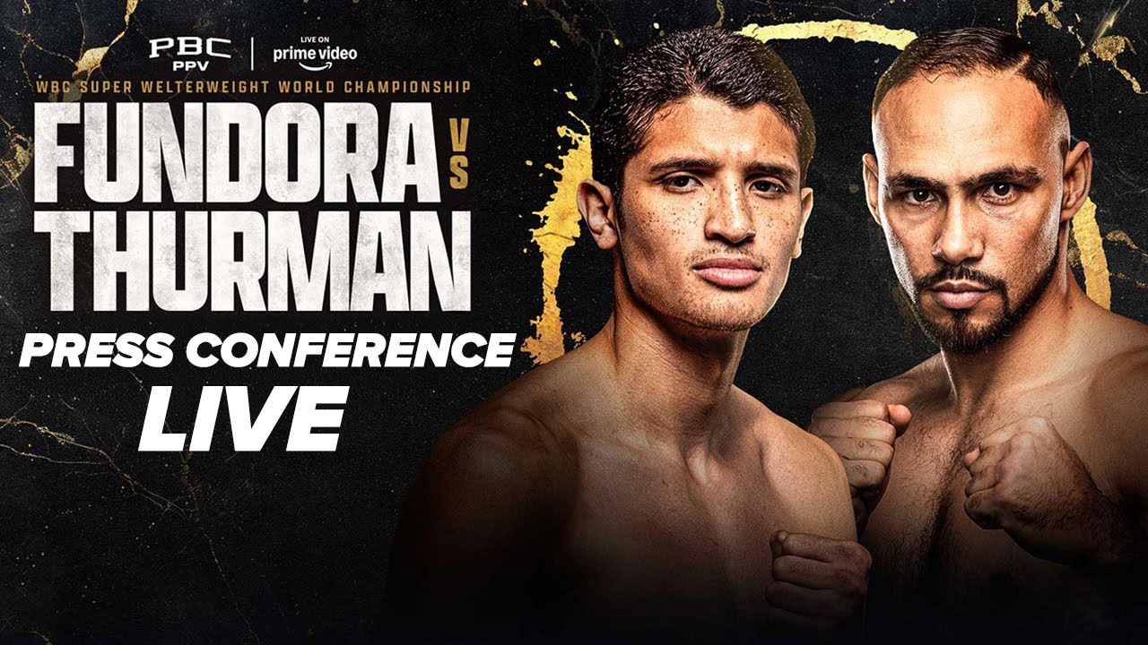 Sebastian Fundora vs Keith Thurman - LIVE Press Conference & Face Off Video