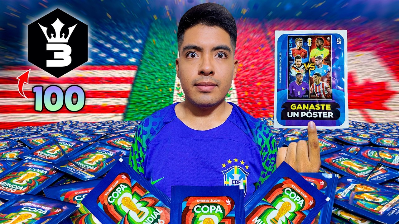 Abrí 100 SOBRES del MUNDIAL 2026 👑 3 REYES