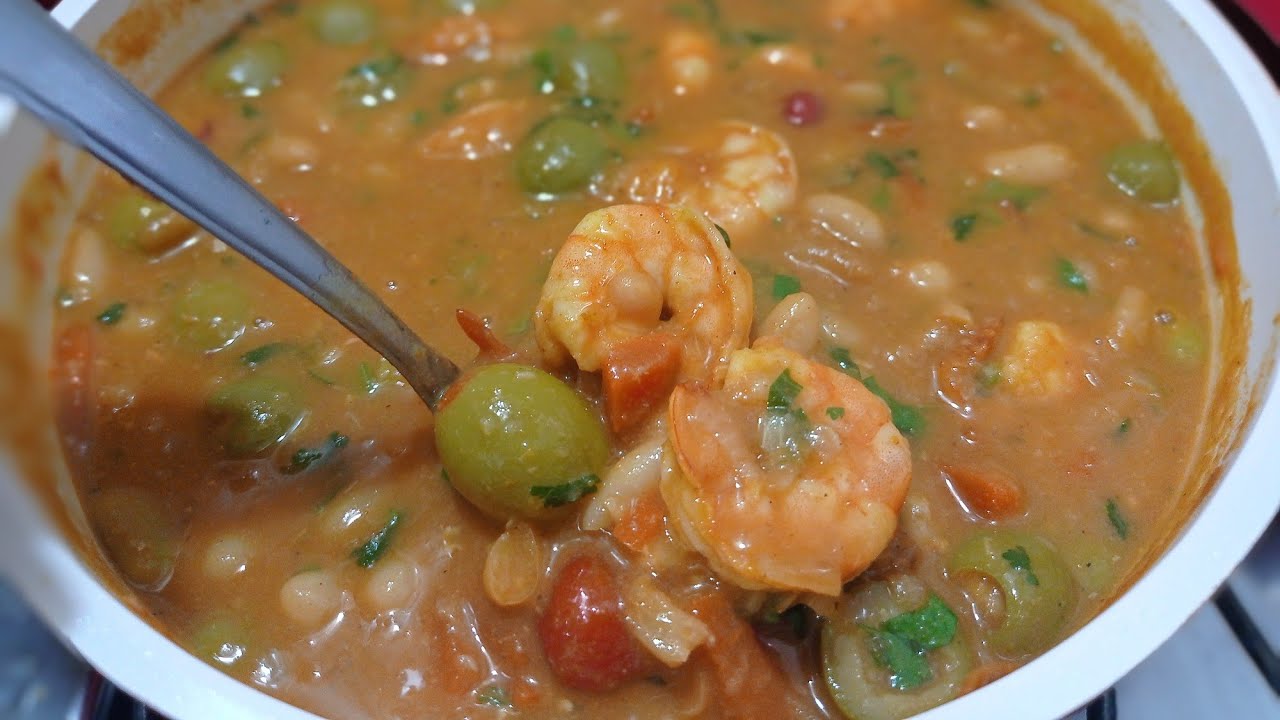Feijão Branco com camarão 🍤 O Melhor Que Já Comi 😋