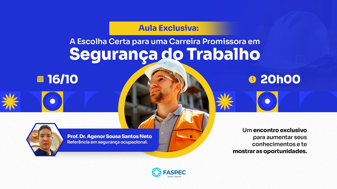 Aula Exclusiva: A Escolha Certa para uma Carreira Promissora em Seguran&ccedil;a do Trabalho.