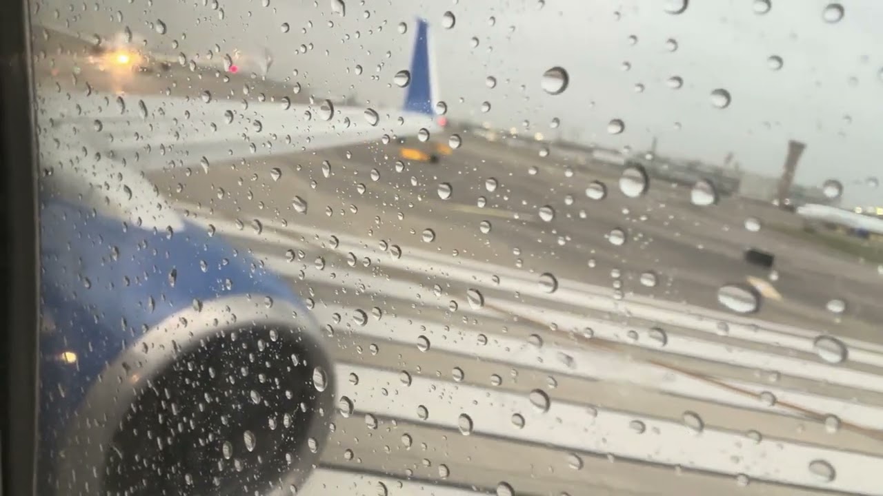 Rainy and powerful departure from Houston Bush Intercontinental.  A few bump on our climb out.