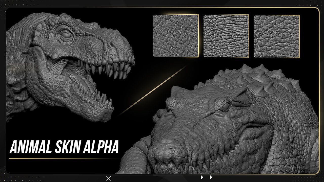 Как детализировать кожу любого животного в Zbrush (Реалистичная кожа Альфа для Zbrush)