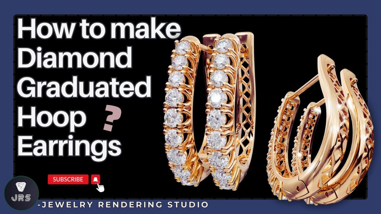 How to Design Graduated Hoop Earrings | Step-by-Step Jewelry Tutorial #cadtutorial   #jewelrydesign