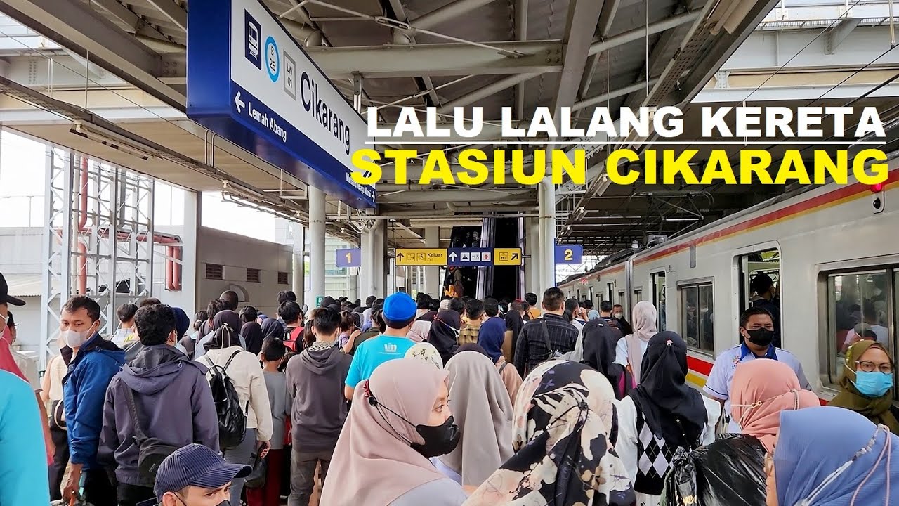 Stasiun Kereta Cikarang : Stasiun padat di timur Jakarta ❗#ayonaikkereta ❕walking around KRL Station