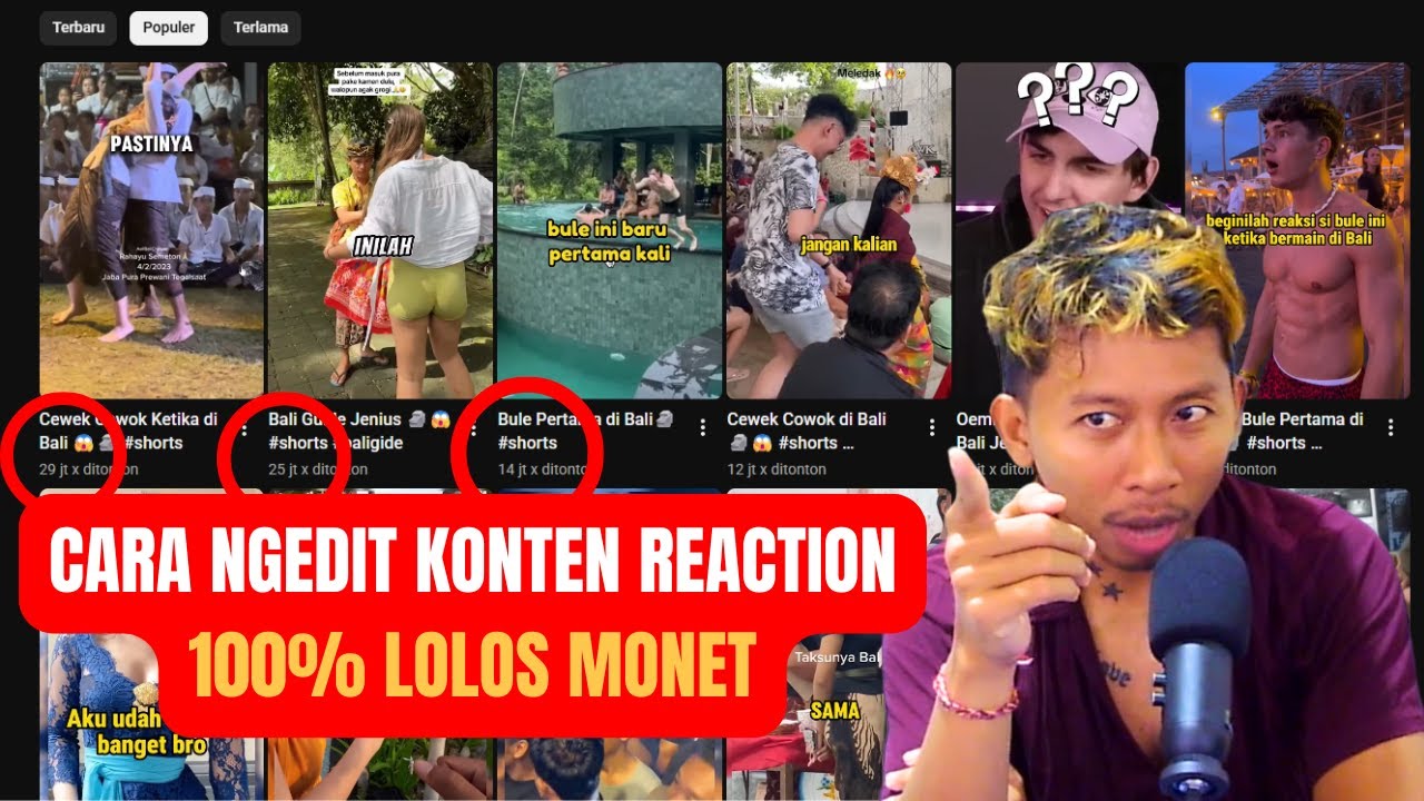 Cara Ngedit Konten Reaction LOLOS MONETISASI Mudah dan Gak Ribet