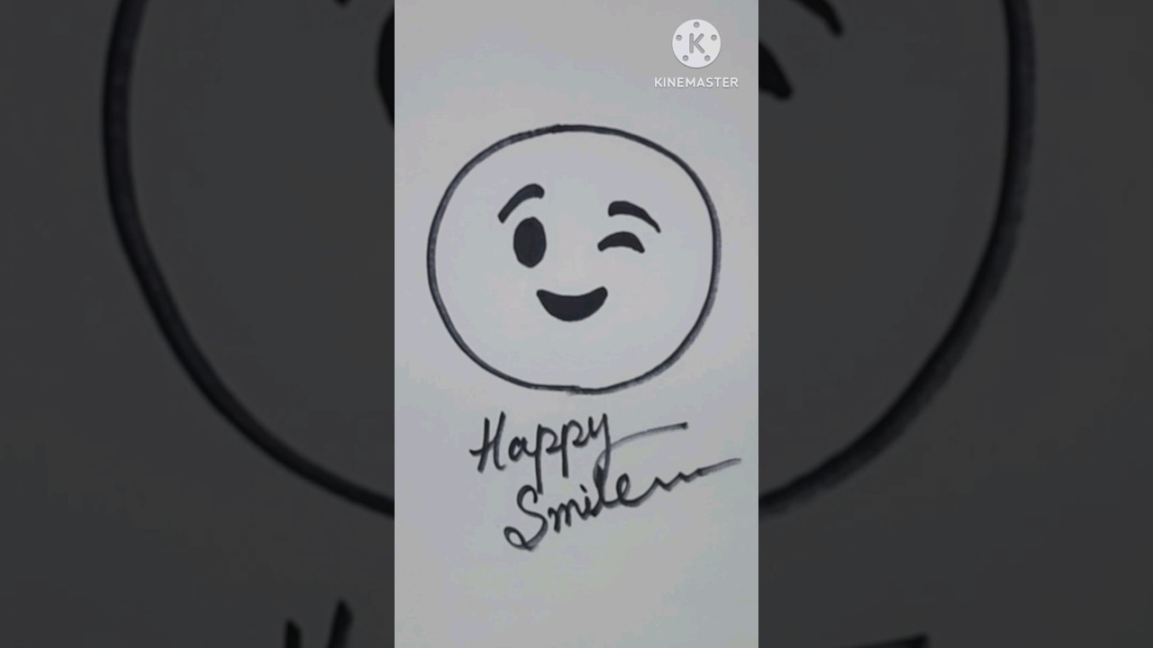 SUPER EASY SMILEY DRAWING 😉 #shorts #drawing #smiley #emoji #easy