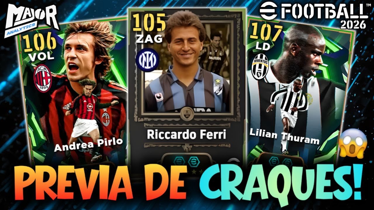 PIRLO, THURAM e FERRI VALem A PENA? 🤔 Análise Prévia dos Novos Craques | eFootball 2026